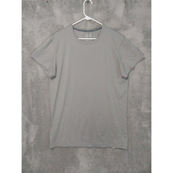 Duluth Trading Shirt Mens Large Gray Armachillo Short Sleeve Crew Neck Cooling - Picture 1 of 7